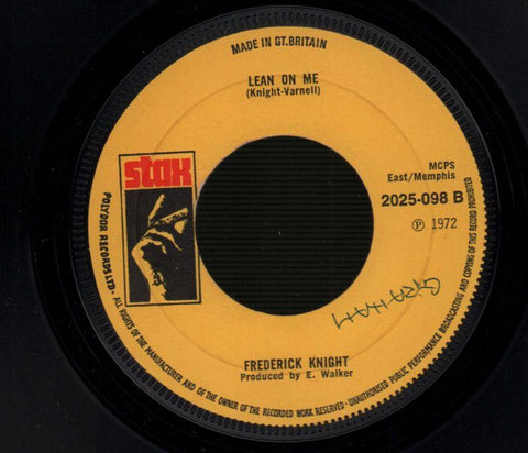I've Been So Lonely For So Long/ Lean On Me-Stax-7" Vinyl-Ex/G+