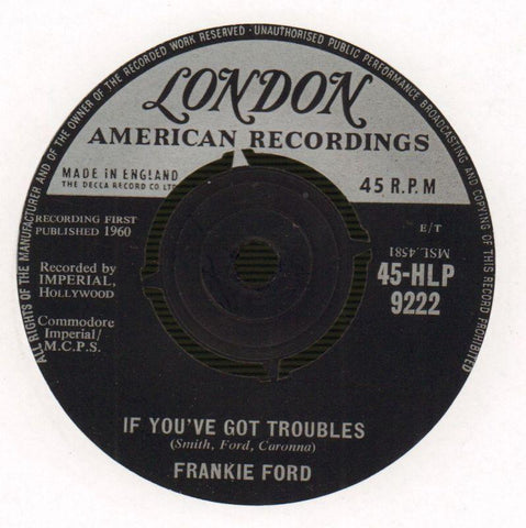 You Talk Too Much/ If You've Got Troubles-London-7" Vinyl-Ex/VG+