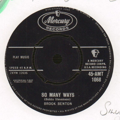 So Many Ways / I Want You Forever-Mercury-7" Vinyl