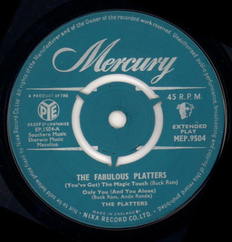 The Fabulous Platters EP-Mercury-7" Vinyl-VG/VG
