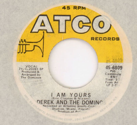 Layla/ I Am Yours-Atco-7" Vinyl-VG/VG+