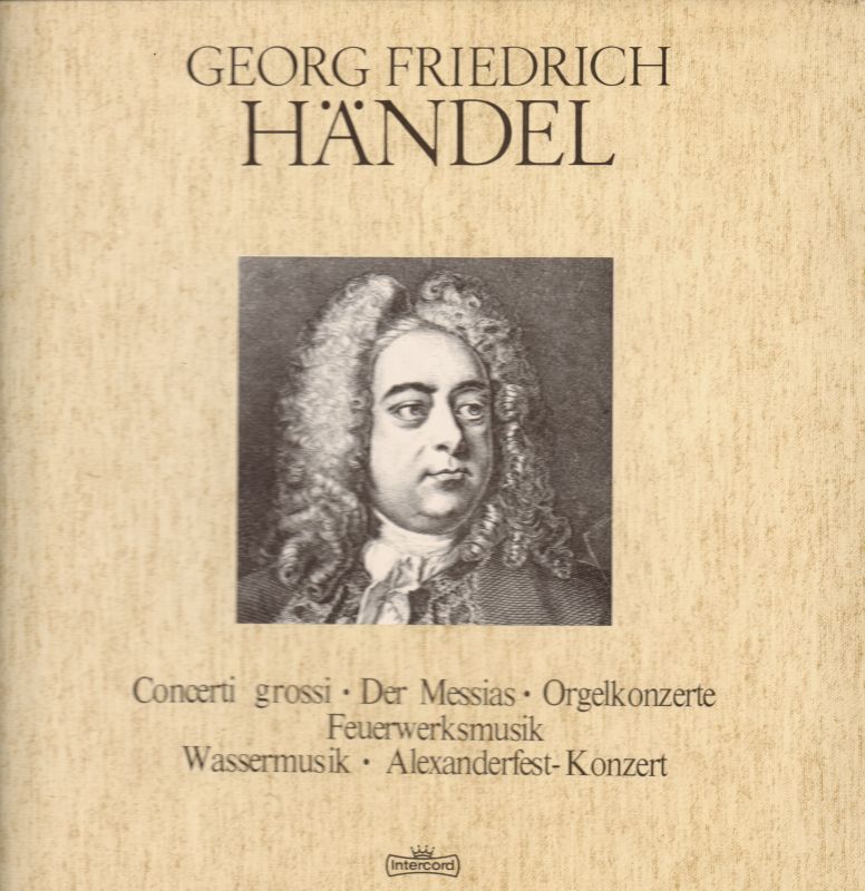 Concerti Grossi/ Der Messias/ Orgelkonzerte-Intercord-5x12" Vinyl LP Box Set
