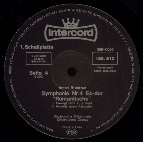 Symphonie Nr. 4/ Romantische/ Symphonie Nr. 6-Intercord-5x12" Vinyl LP Box Set-Ex+/NM