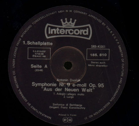 Symphonie Nr. 9/ Aus Der Neuen Welt/ Violoncellokonzert-Intercord-5x12" Vinyl LP Box Set-Ex+/NM