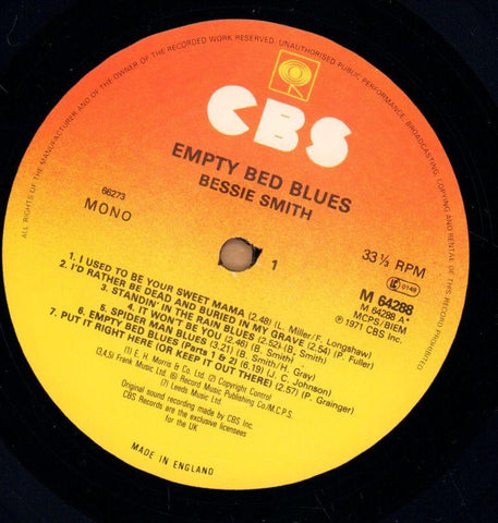 Empty Bed Blues-CBS-2x12" Vinyl LP Gatefold-VG/Ex