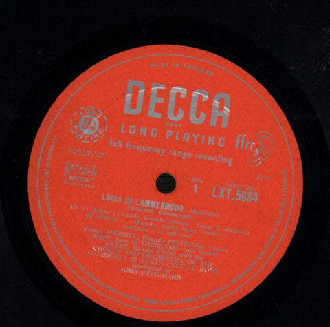 Lucia Di Lammermoor-Decca-Vinyl LP-VG/VG