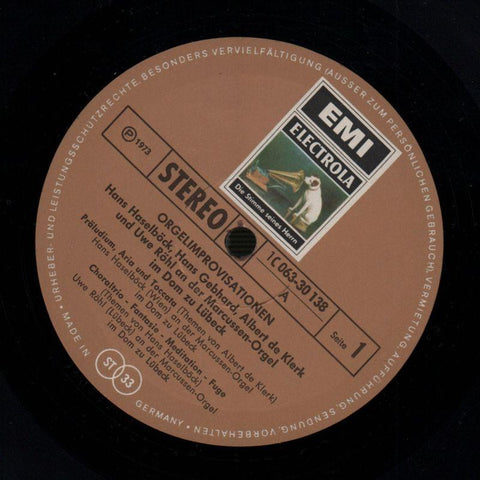 Orgelimprovisationen-HMV-Vinyl LP-Ex/NM