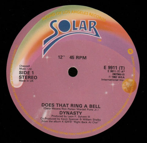 Does That Ring A Bell-Solar-12" Vinyl-VG/Ex