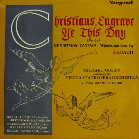 Bach-Christians Engrave Ye This Day/Christmas Cantata-Vanguard-10" Vinyl