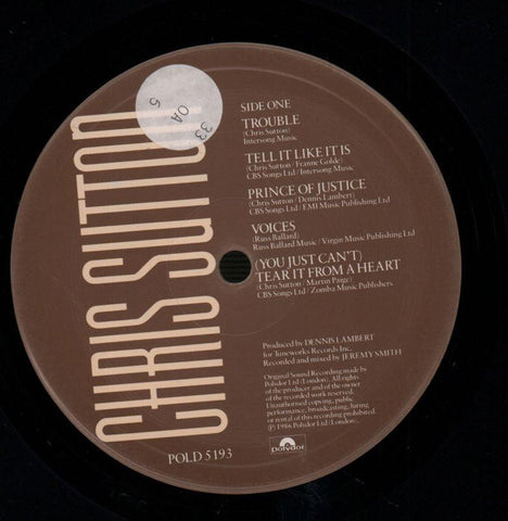 Chris Sutton-Polydor-Vinyl LP-VG+/VG+
