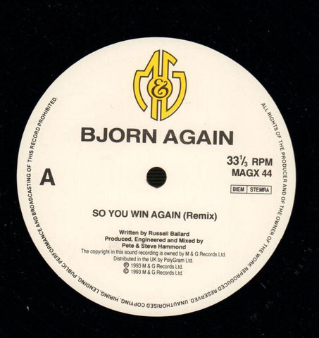 So You Win Again-Magnet-12" Vinyl P/S-VG/VG+