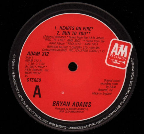 Hearts On Fire-A&M-12" Vinyl-VG/VG
