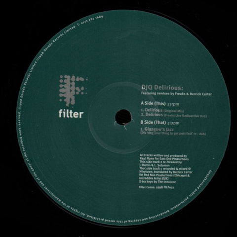Delirious-Filter-12" Vinyl-Ex/Ex+