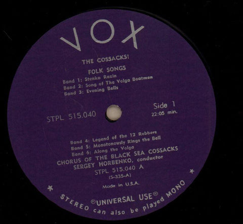 Folk Songs-VOX-Vinyl LP-Ex/Ex