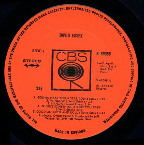 David Essex-CBS-Vinyl LP Gatefold-Ex/Ex
