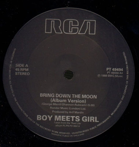 Bring Down The Moon-BMG-12" Vinyl-VG/VG