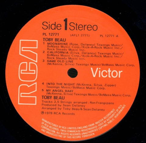 Toby Beau-RCA-Vinyl LP-Ex-/VG
