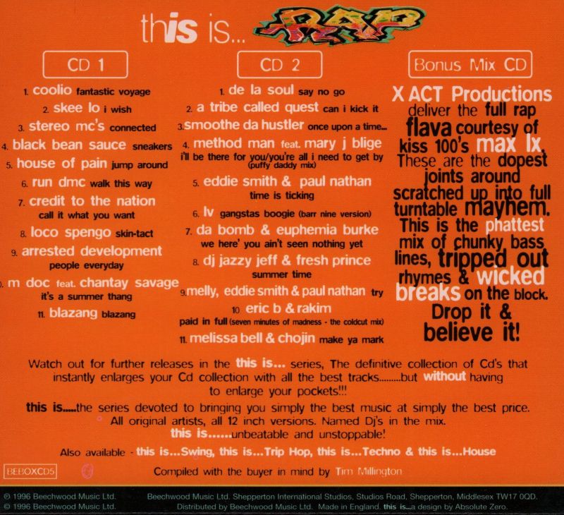 This Is Rap-Beechwood-2CD Album Box Set-New