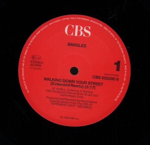 Walking Down Your Street-CBS-12" Vinyl P/S-VG/NM