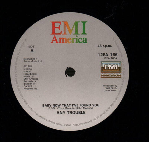 Baby Now That I Found You-EMI-12" Vinyl P/S-VG/VG+