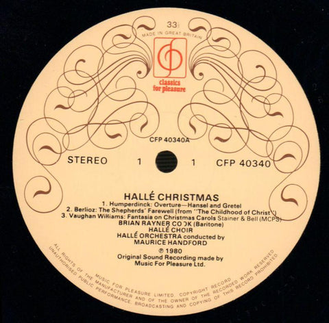 Halle Christmas Tchaikovsky/Dvorak-CFP-Vinyl LP-VG/NM