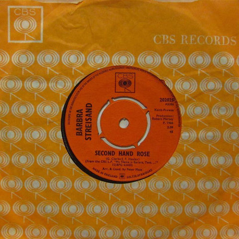 Barbra Streisand-Second Hand Rose-CBS-7" Vinyl