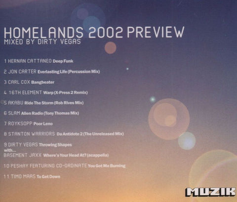 Homelands 2002 Preview-Muzik Magazine-CD Album-New