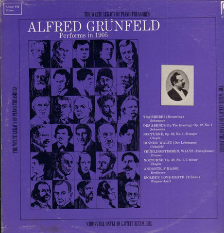 Alfred Gunfeld-Performs In 1905-Welte Legacy-Vinyl LP