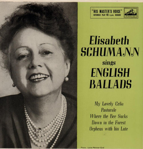 Elisabeth Schumann-Sings English Ballad-7" Vinyl P/S