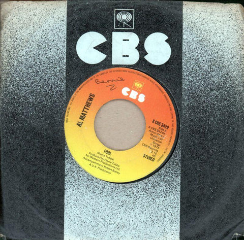 Al Matthews-Don't Run Away From My Love-7" Vinyl