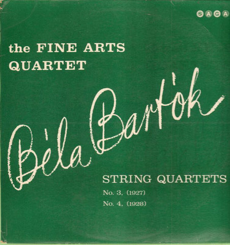 Bartok-String Quartet No.3-Saga-Vinyl LP