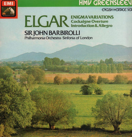 Elgar/ Sir John Barbirolli-Enigma Variations-HMV Greensleeves-Vinyl LP