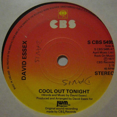 David Essex-Cool Out Tonight-CBS-7" Vinyl