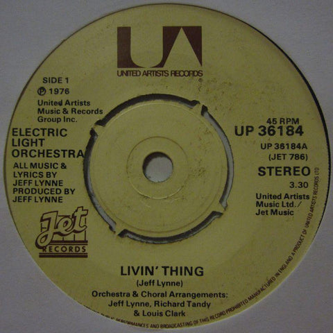 Electric Light Orchestra-Livin' Thing-United Artist-7" Vinyl