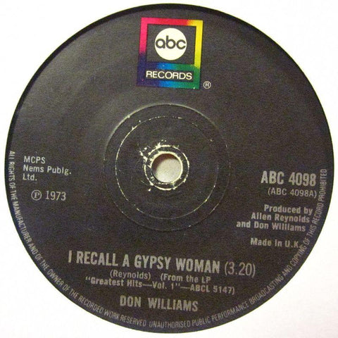 Don Williams-I Recall A Gypsy Woman-7" Vinyl