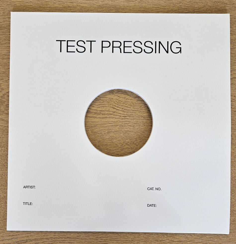White LP Cardboard Record Sleeves Thick Outer Cover Test Press Vinyl