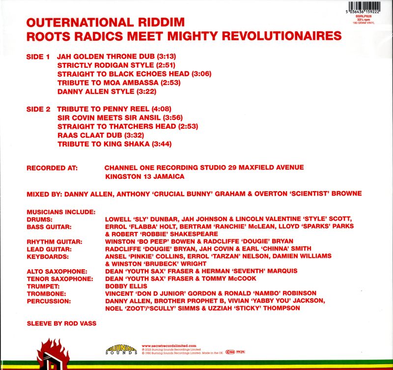 Outernational Riddim-Burning Sounds-Vinyl LP-M/M