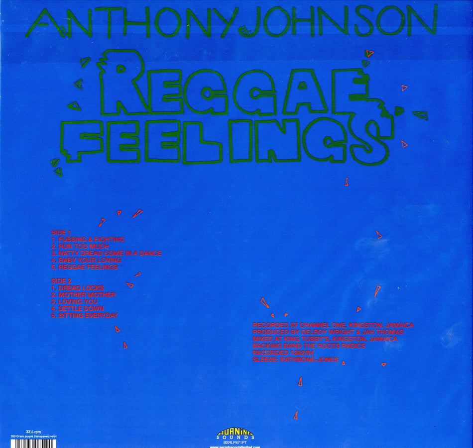 Reggae Feelings-Burning Sounds-Purple Transparent Vinyl LP-M/M