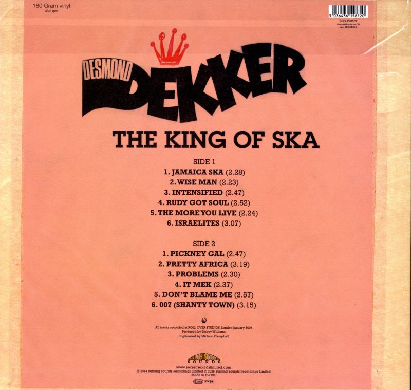The King Of Ska-Burning Sounds-Purple Transparent Vinyl LP-M/M