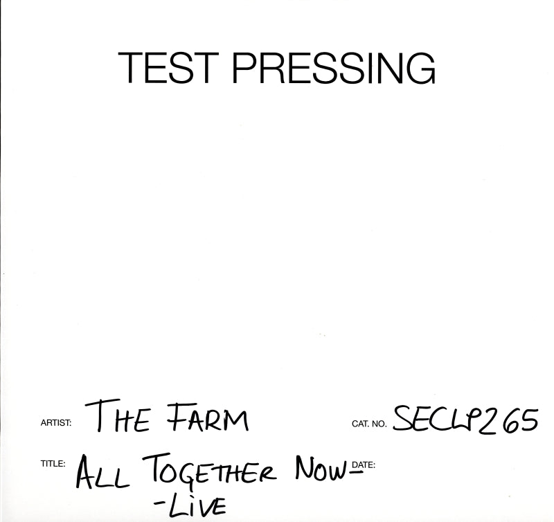 All Together Now - Live-Vinyl LP Test Pressing-M/M