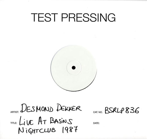 Live At Basins Nightclub 1987-Burning Sounds-Vinyl LP Test Pressing-M/M