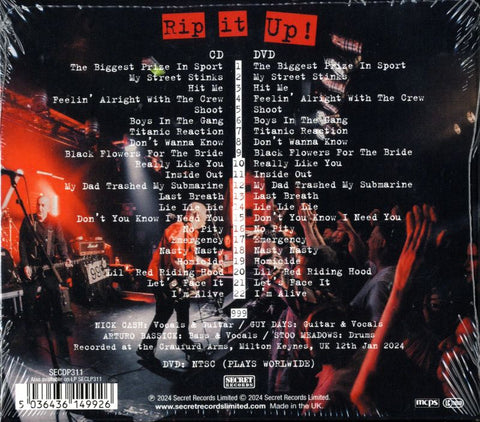 Rip It Up! - Live At The Craufurd Arms-Secret-CD/DVD Album-New & Sealed