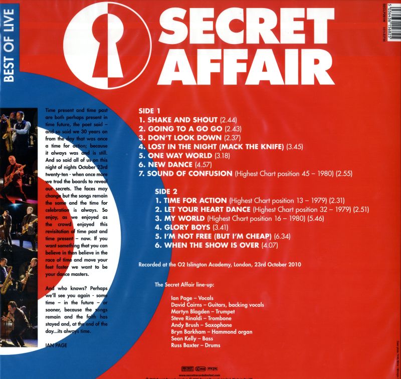Time For Action - Best Of Live-Secret-White Vinyl LP-M/M