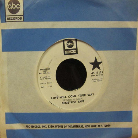 Demetriss Tapp-Love Will Come Your Way-abc-7" Vinyl