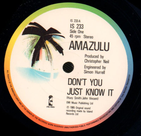 Don't You Just Know It-Island-7" Vinyl-Ex/Ex