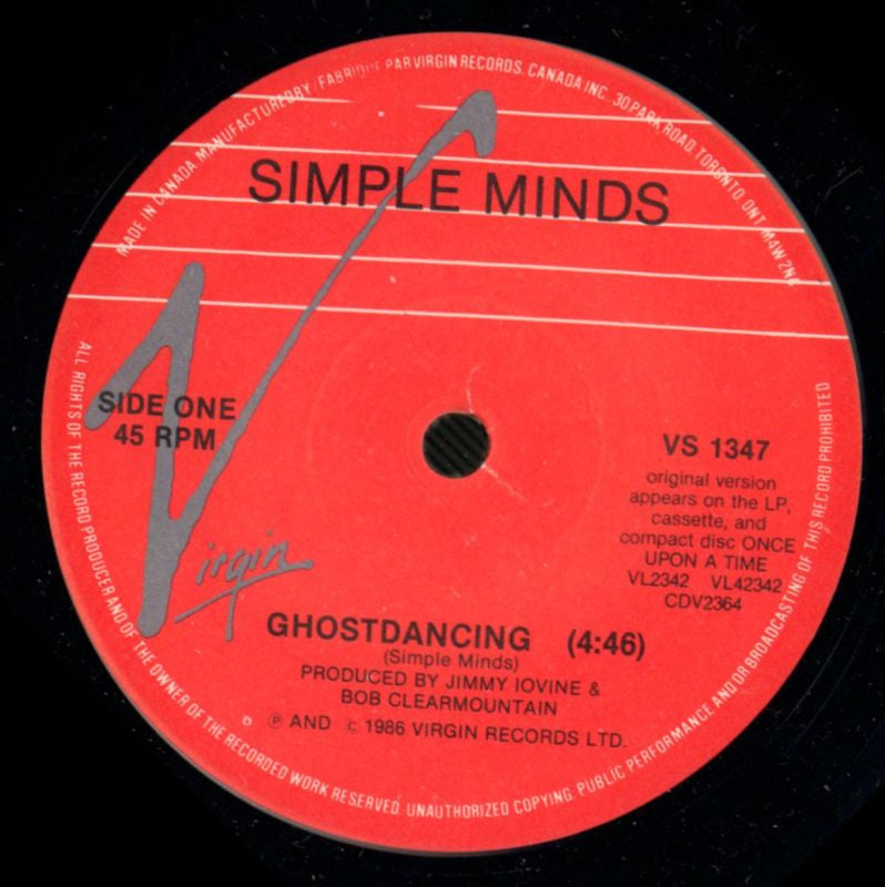 Ghostdancing-Virgin-7" Vinyl-Ex/Ex