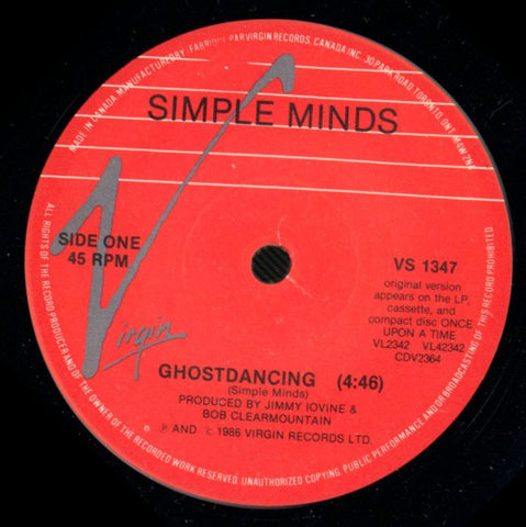 Ghostdancing-Virgin-7" Vinyl-Ex/Ex