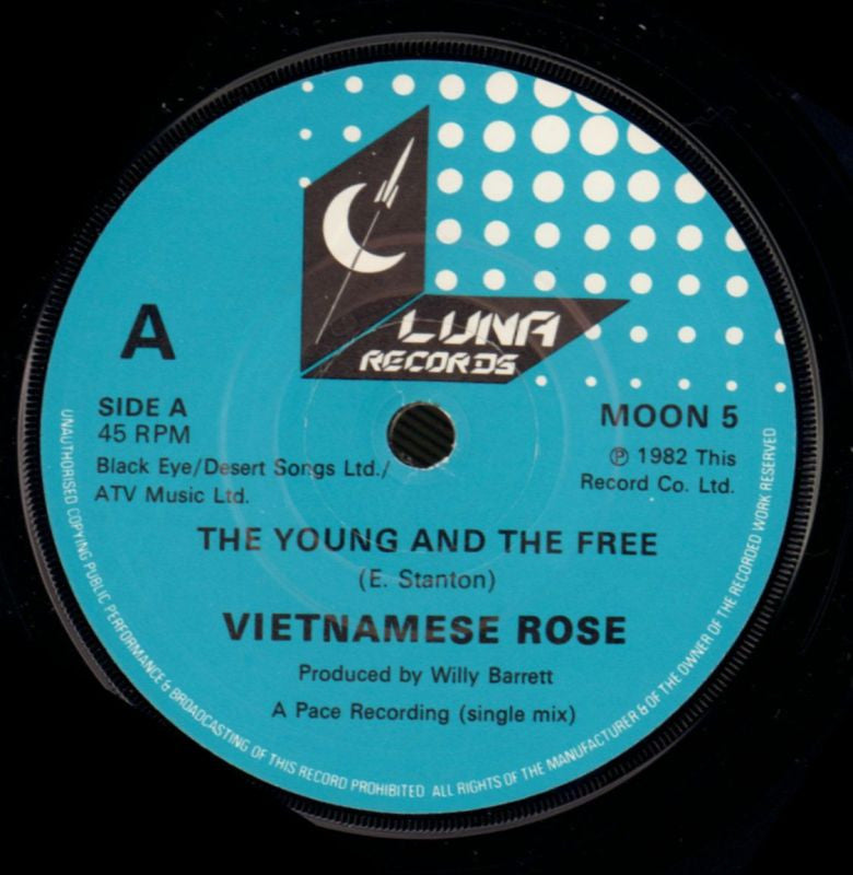 The Young & The Free-Luna-7" Vinyl P/S-VG+/Ex