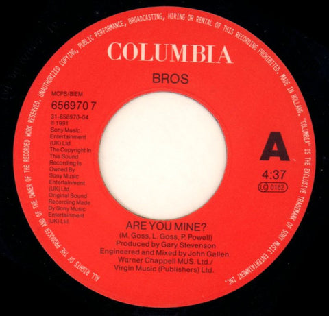 Are You Mine?-Columbia-7" Vinyl P/S-VG+/VG+