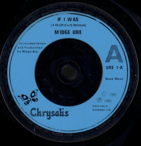 If I Was-Chrysalis-7" Vinyl P/S-VG/VG